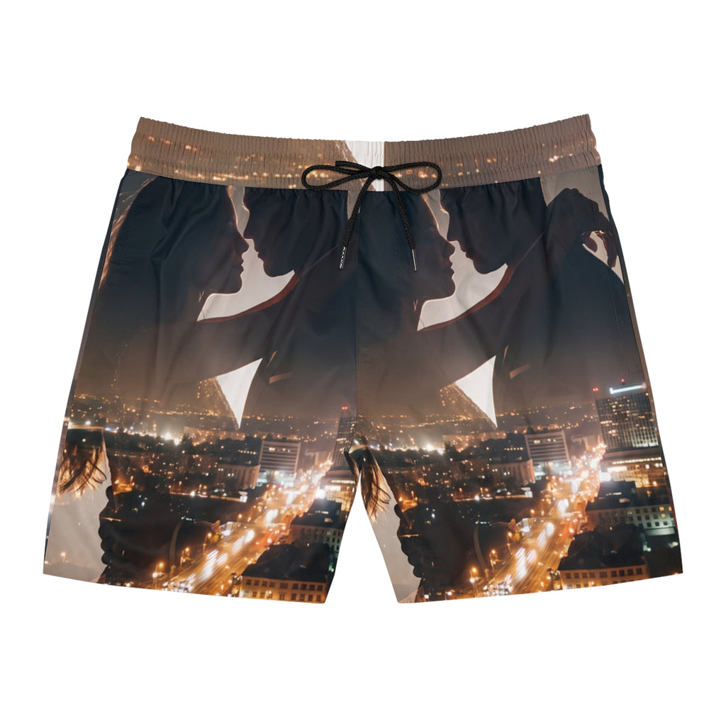 Men's Mid-Length Swim Shorts - Metropolitan Nights |...