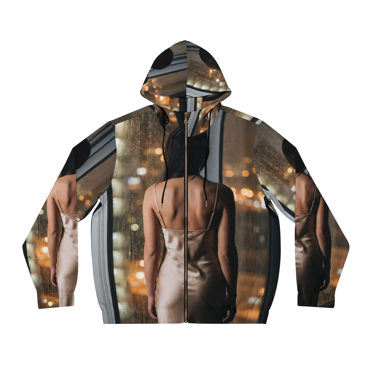 Men's Full-Zip Hoodie - Rainscape Silhouette | Echovira...