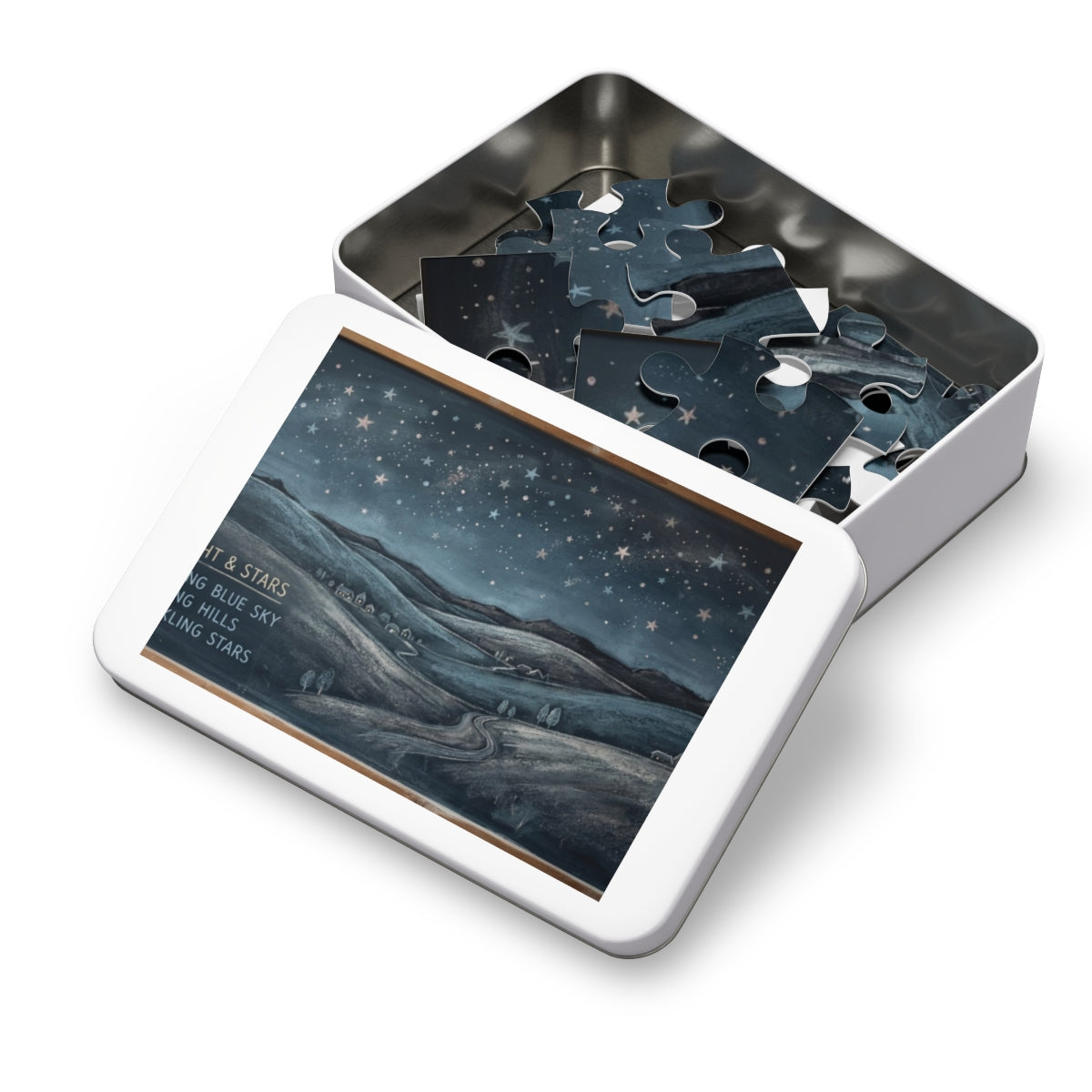 Jigsaw Puzzle with Tin - Twilight Hills Night (30, 110, 252...