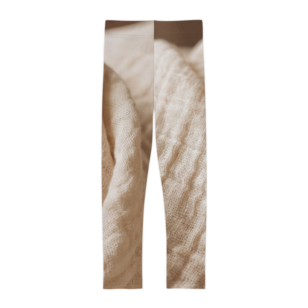 Kids Leggings - Cozy Baby Hand in Soft Blanket Print |...