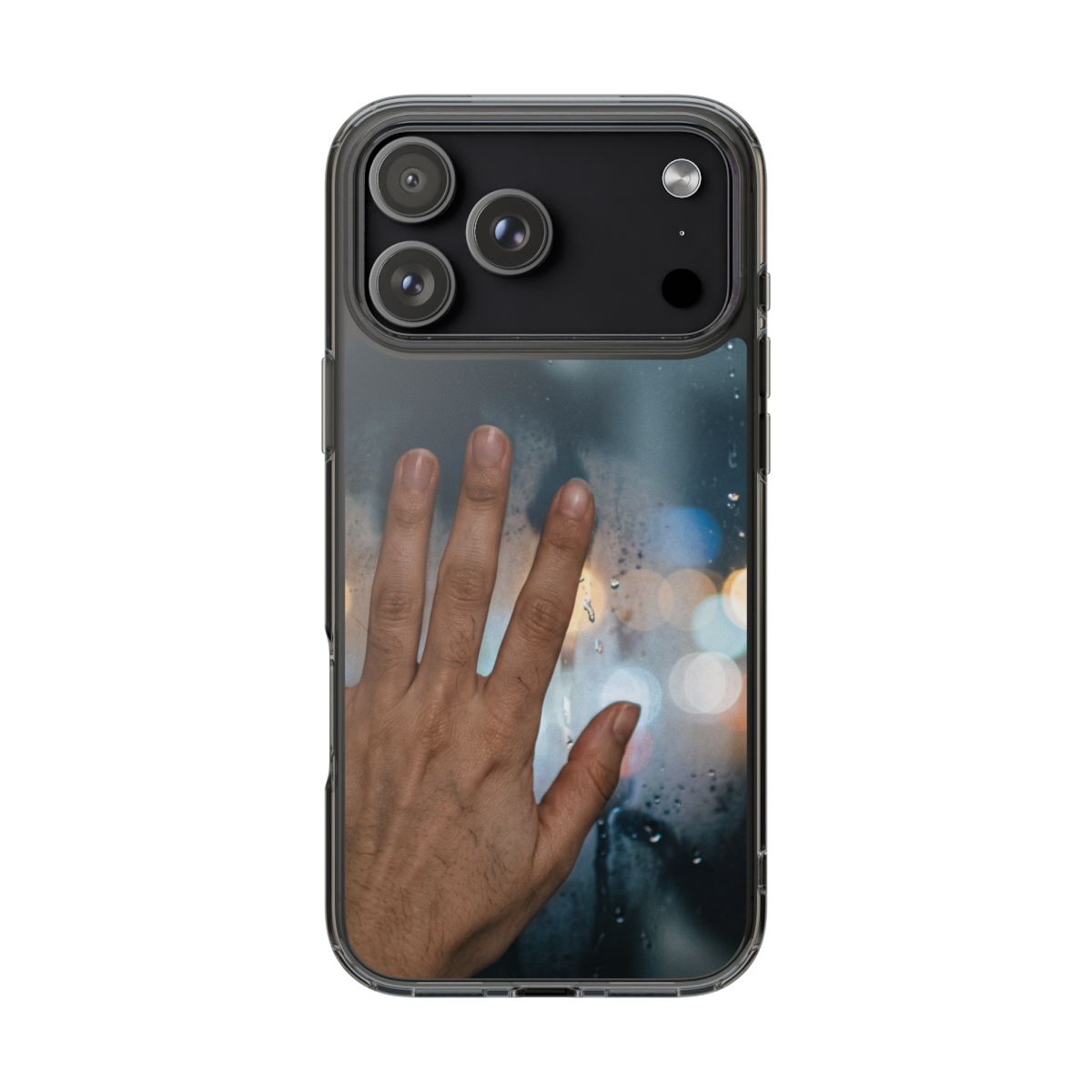 Rainy Window City Apple iPhone Clear Phone Case