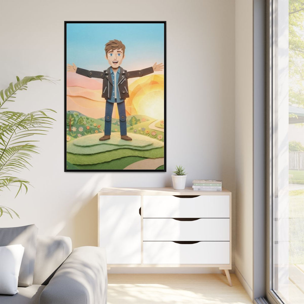 Framed Matte Canvas - Sunny Meadow Story — Black / 1.25"......