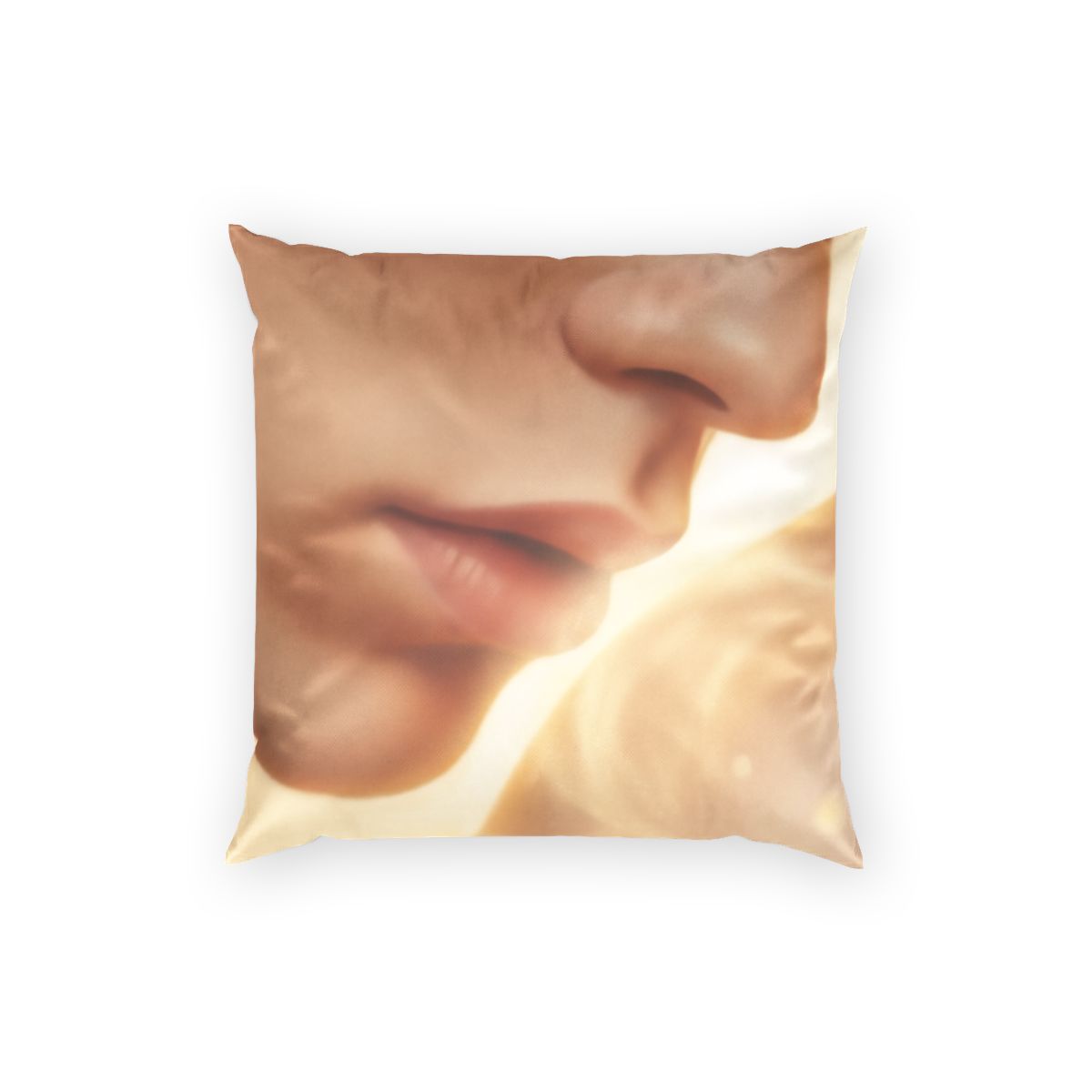 Poly Velvet Pillow - Golden Whisper Glow | Echovira Gallery