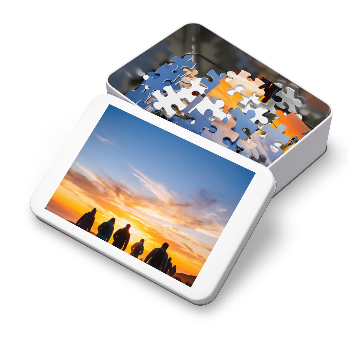 Jigsaw Puzzle with Tin - Epic Dawn Trek