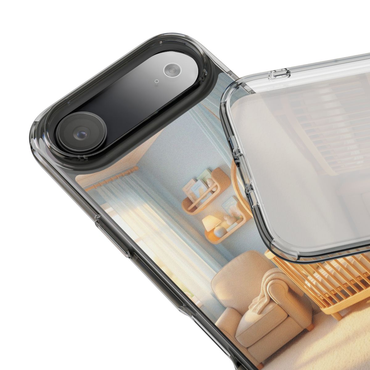 Clear Impact-Resistant Cases - Soft Blue Clear Phone Case...