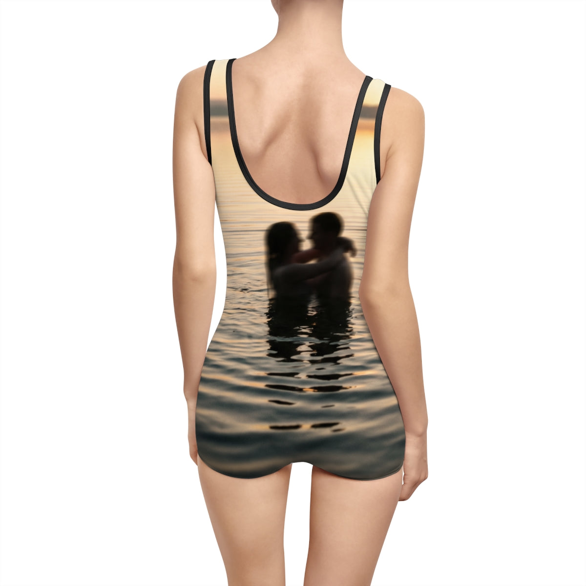 Women's Vintage Swimsuit - Golden Ripples Swimsuit |...