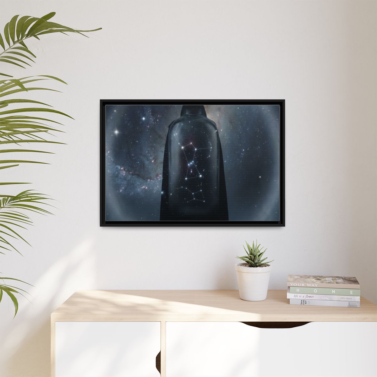 Matte Canvas, Framed - Cosmic Sentinel Orion Constellation...