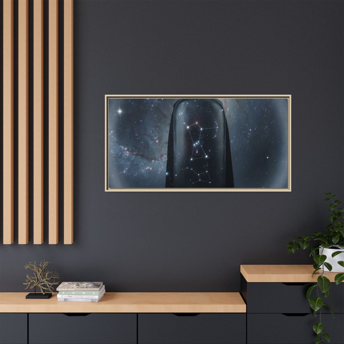 Framed Matte Canvas - Cosmic Sentinel — Natural / 1.25"... |...