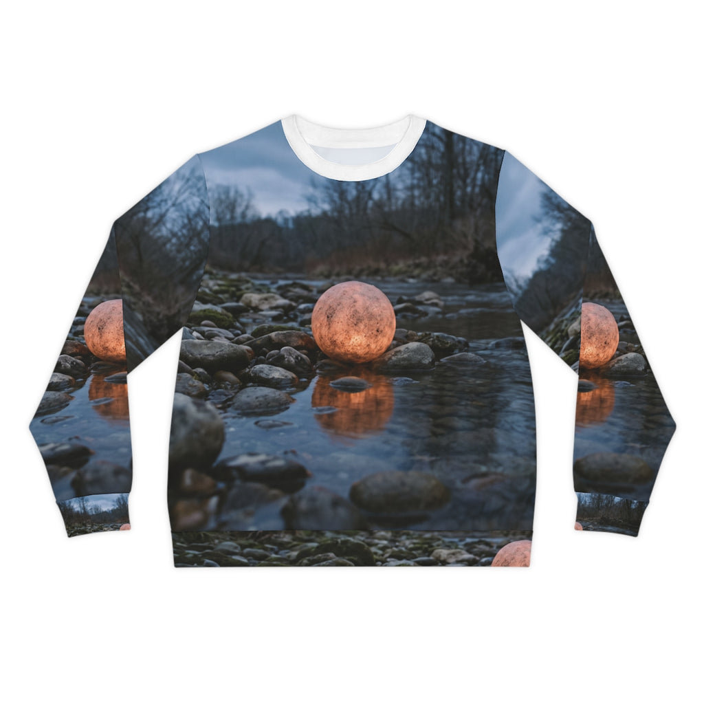 Men's Lightweight Sweatshirt - River Glow | Echovira Gallery