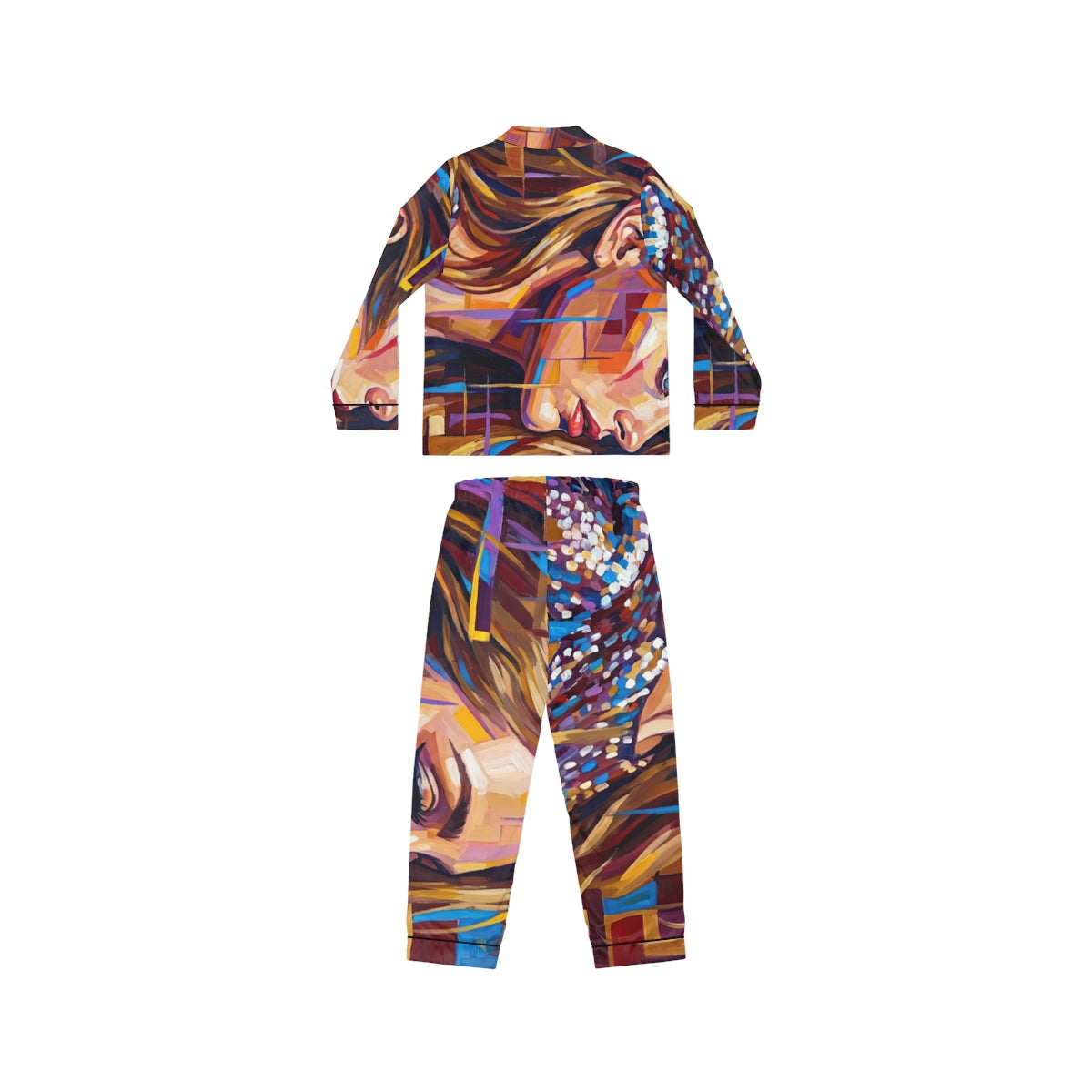 Women's Satin Pajamas - Shattered Elegance | Echovira...