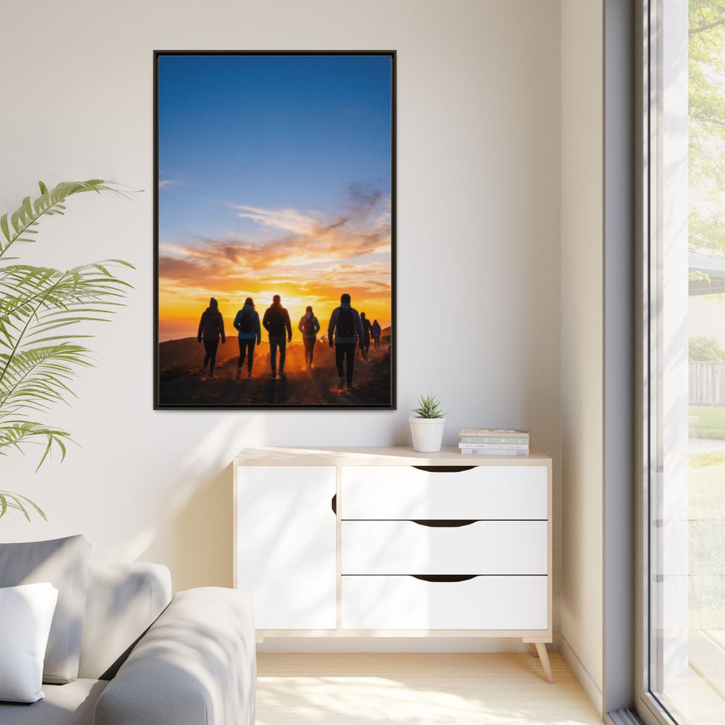 Framed Matte Canvas - Sunset Trail — Espresso / 1.25" (8×10...