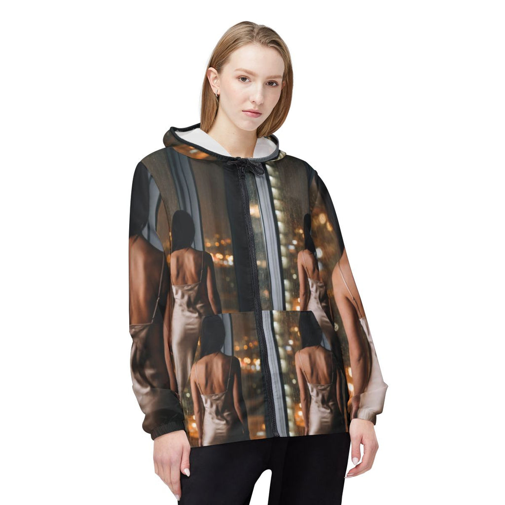 Unisex Windbreaker Jacket - Rainscape Glow | Echovira...