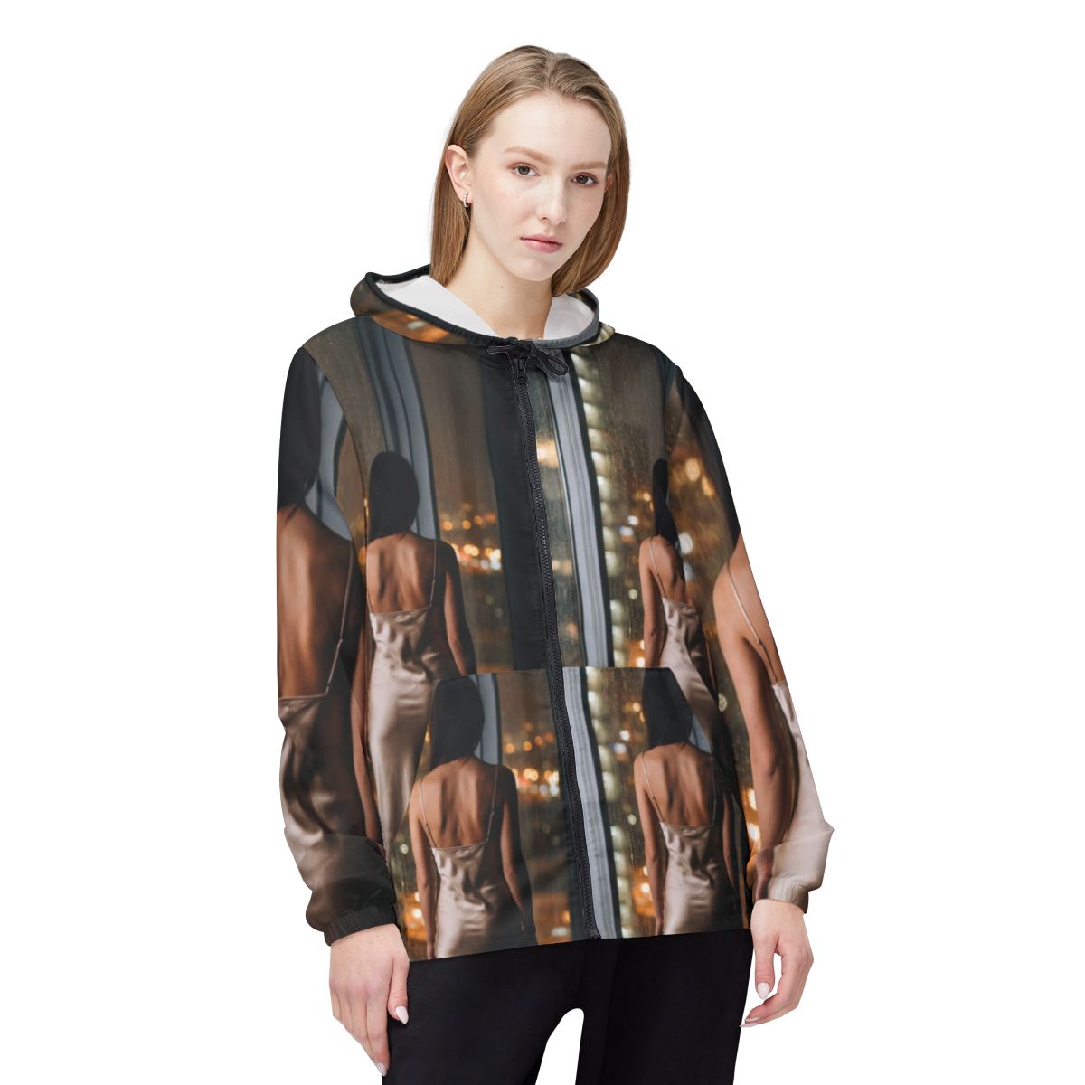 Unisex Windbreaker Jacket - Rainscape Glow | Echovira...