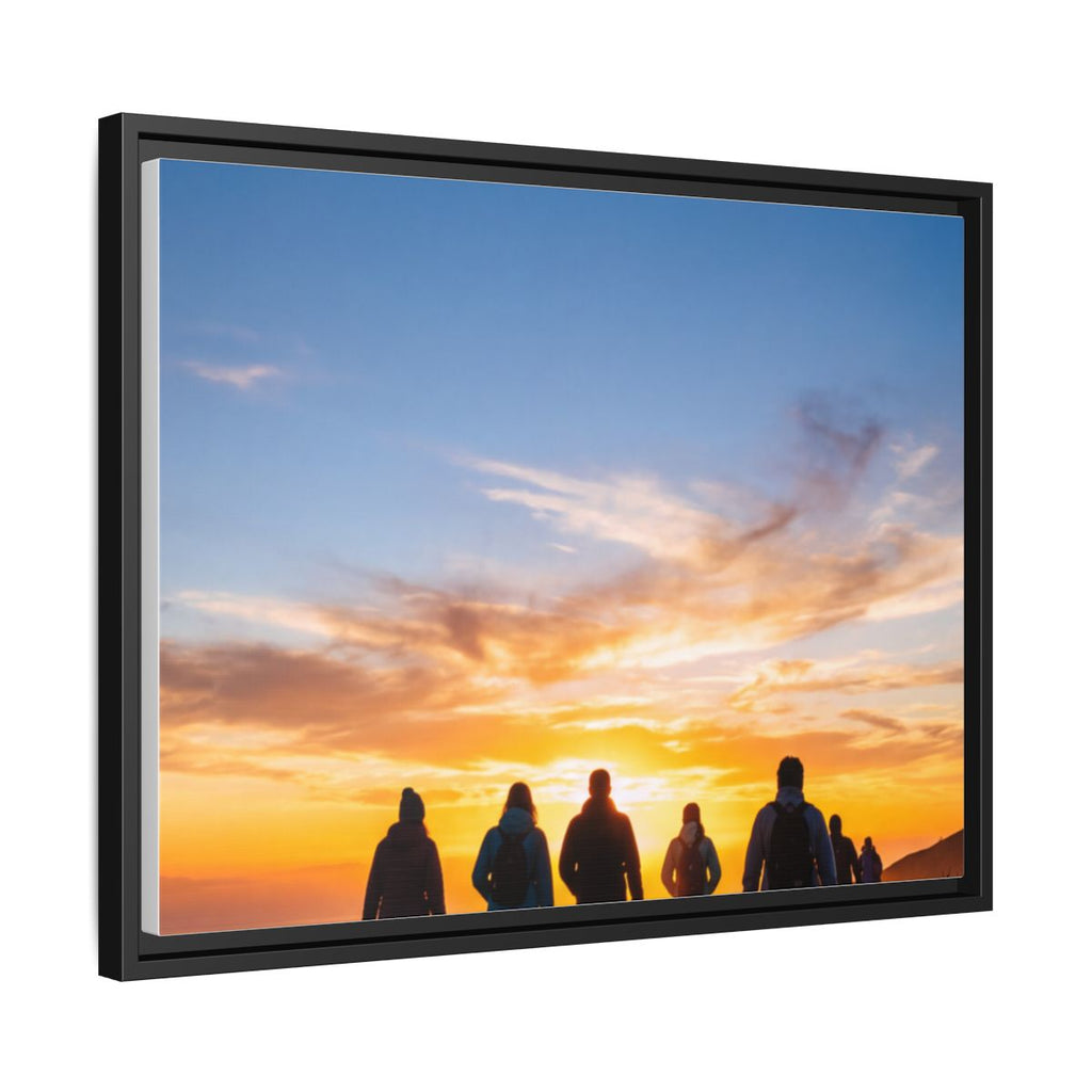 Framed Matte Canvas - Radiant Sunset Art — Black / 1.25"