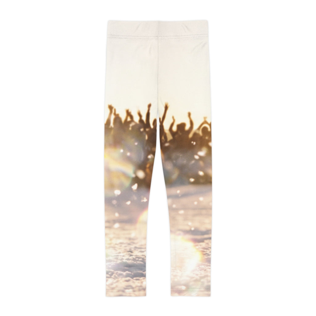 Kids Leggings with Golden Hour Crowd Art