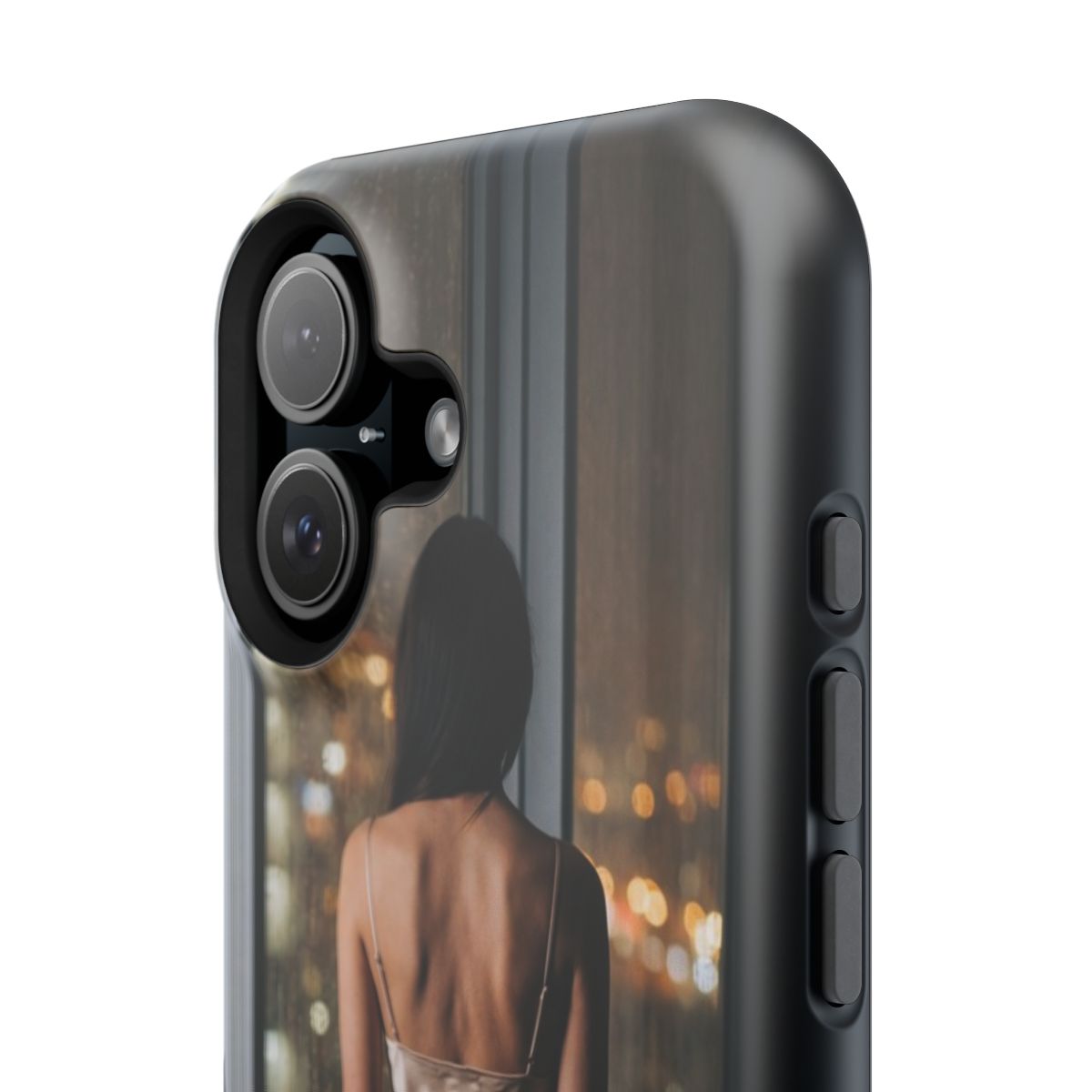 Impact-Resistant Apple iPhone Cases - Rainy City Lights Silk Gown | iPhone 17 Pro Max, 17 Pro, 17 Air & More