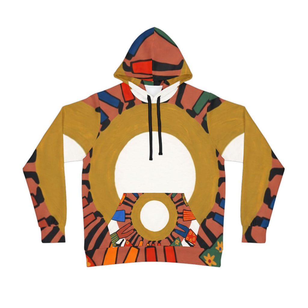 Athletic Hoodie - Unity Mandala Folk Art | Echovira Gallery