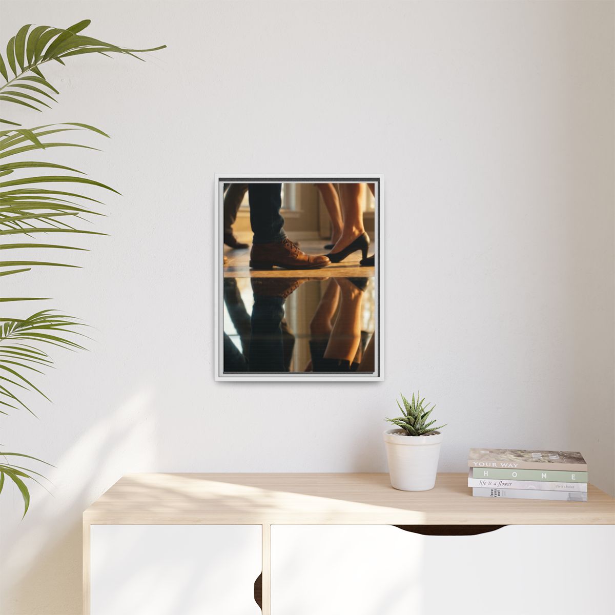 Matte Canvas, Framed - Golden Hour Reflections Cinematic Art...