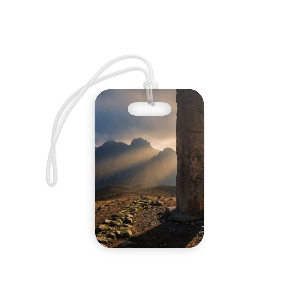 Luggage Tags - Mystic Monolith Ancient Persian Mountain Art...