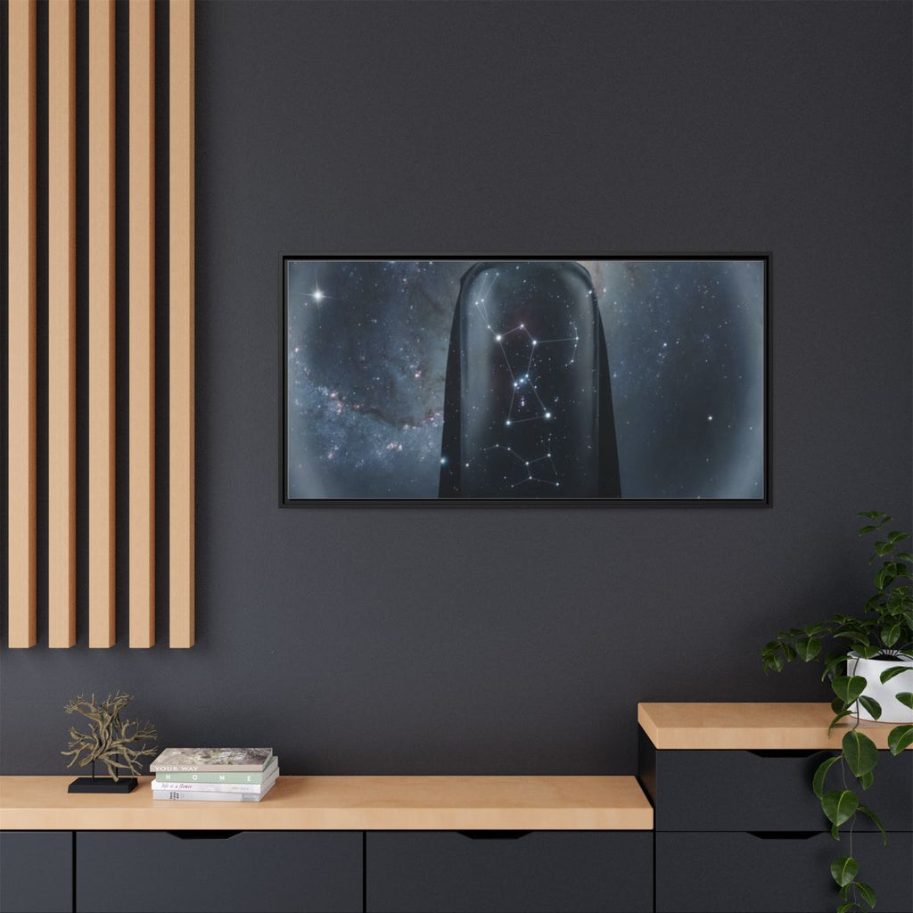 Framed Matte Canvas - Cosmic Sentinel — Black / 1.25" (10×8...