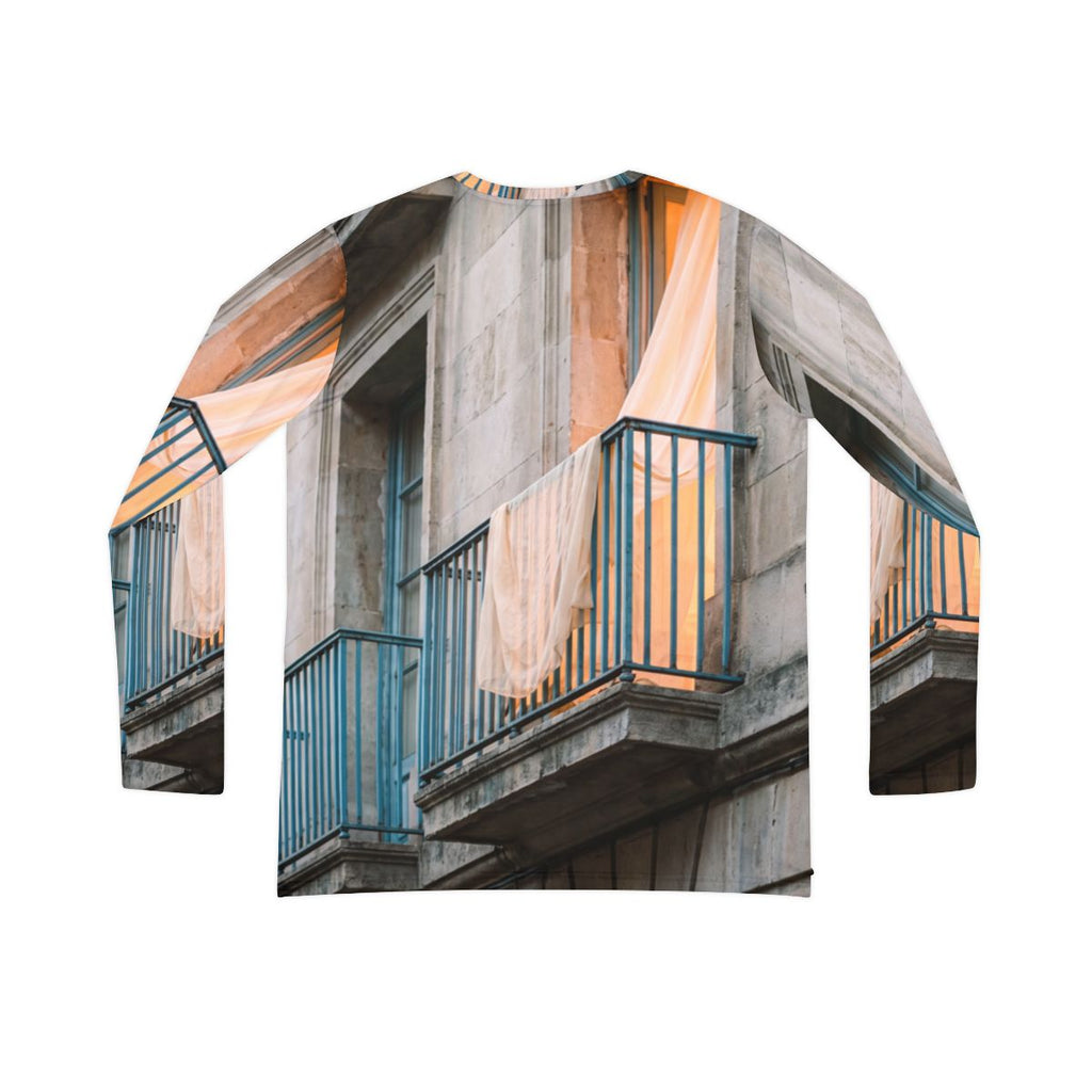 Women's Long Sleeve V-Neck Shirt European Balcony