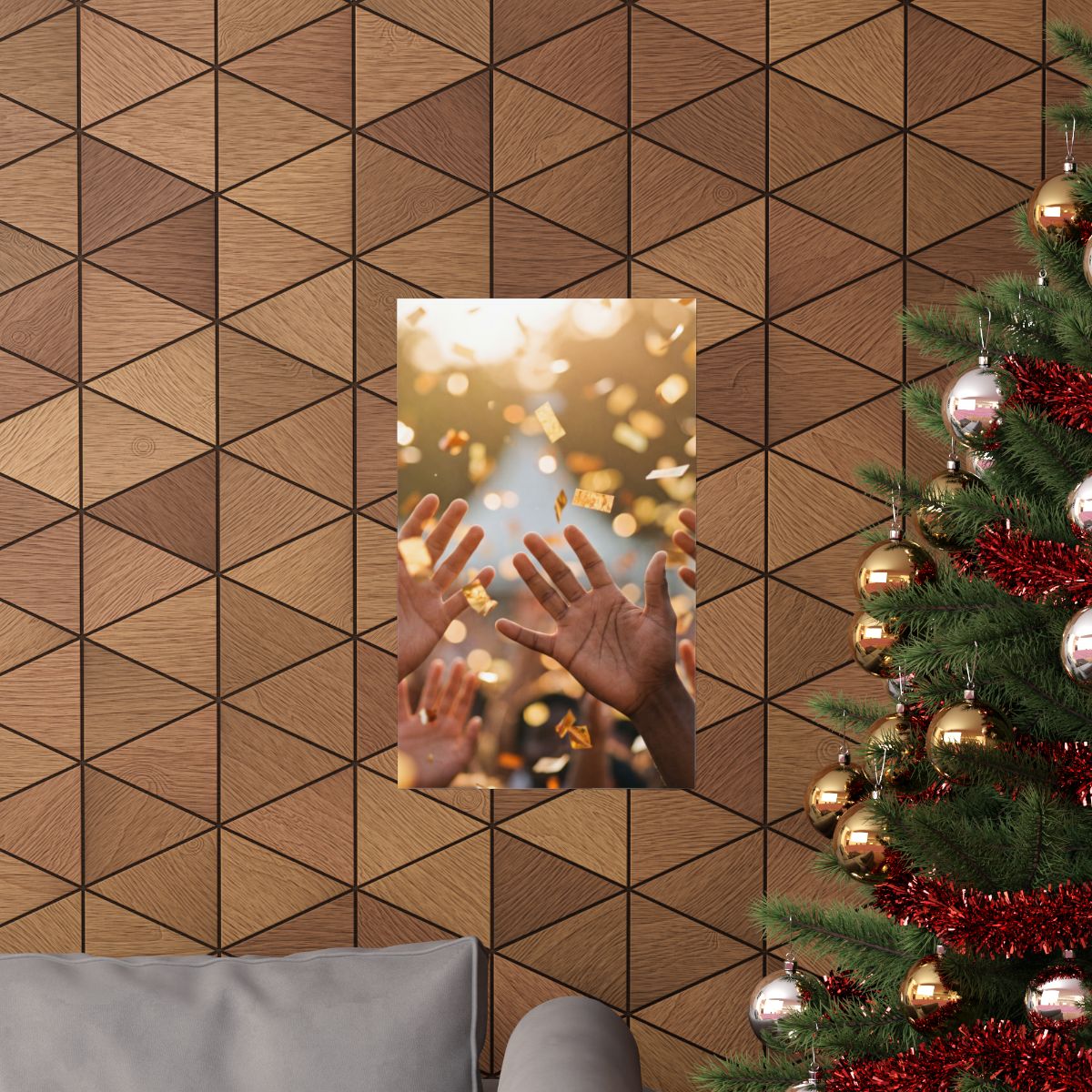 Matte Vertical Posters - Golden Festival Celebration Art......