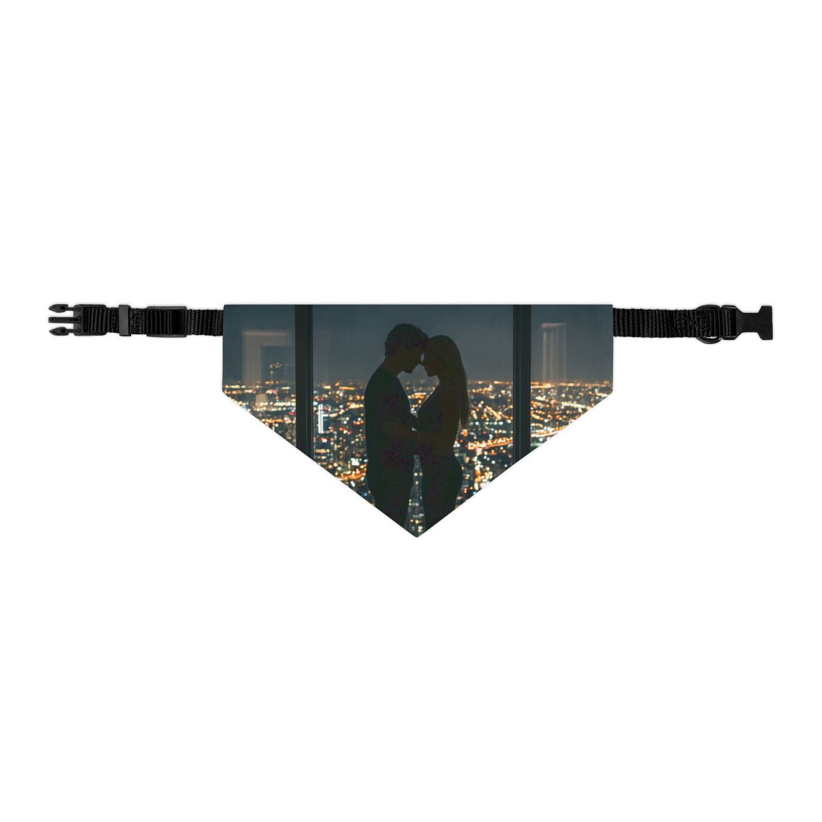 Pet Bandana Collar - City Lights Embrace Skyline Wall Art |...