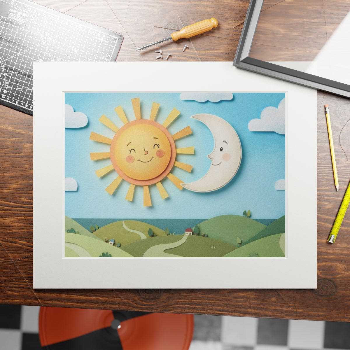Fine Art Prints - Celestial Meadow Passepartout Frame —... |...