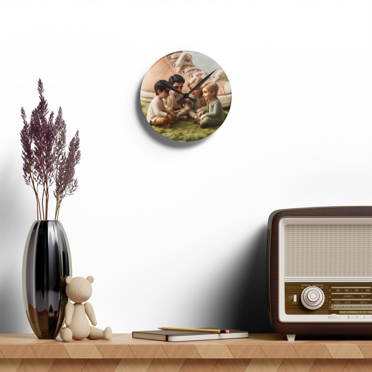 Acrylic Wall Clock - Kindness Path Time | Echovira Gallery