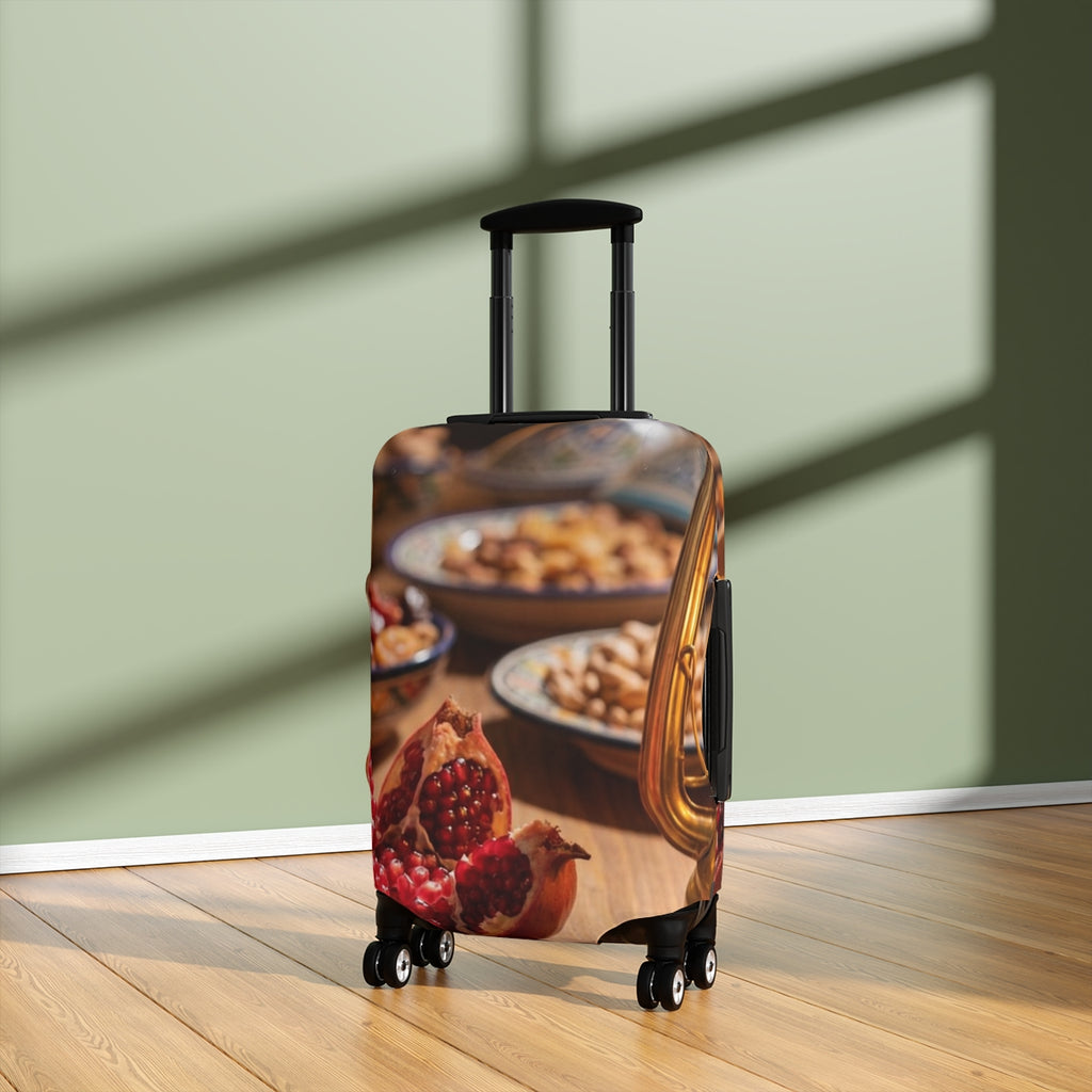 Luggage Cover - Amber Mediterranean Feast | Echovira Gallery