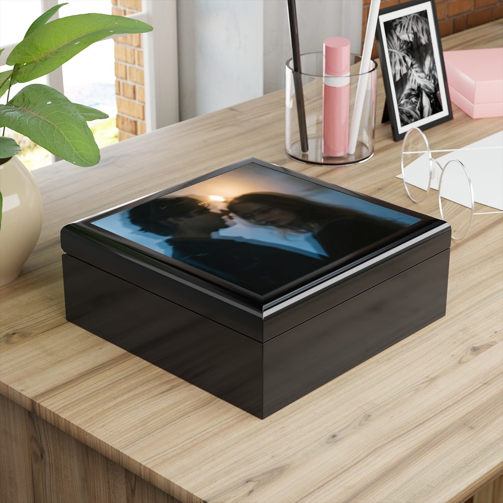 Midnight Reflections Jewelry Box - Moody Keepsake Case |...