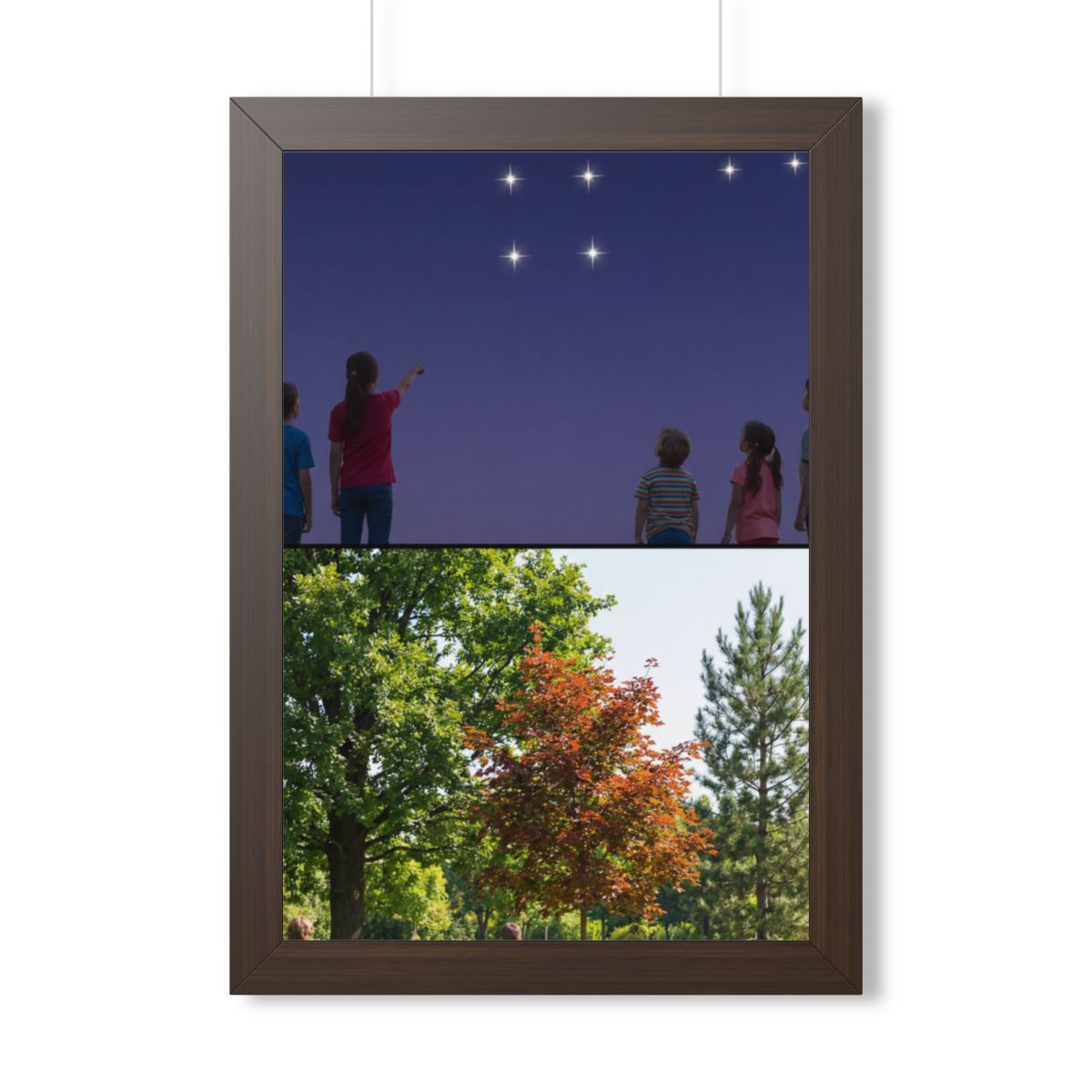 Framed Vertical Poster - Stardust & Forest Discovery —... |...