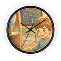 Wall Clock - Curious Reader Storybook Art Print | Echovira...