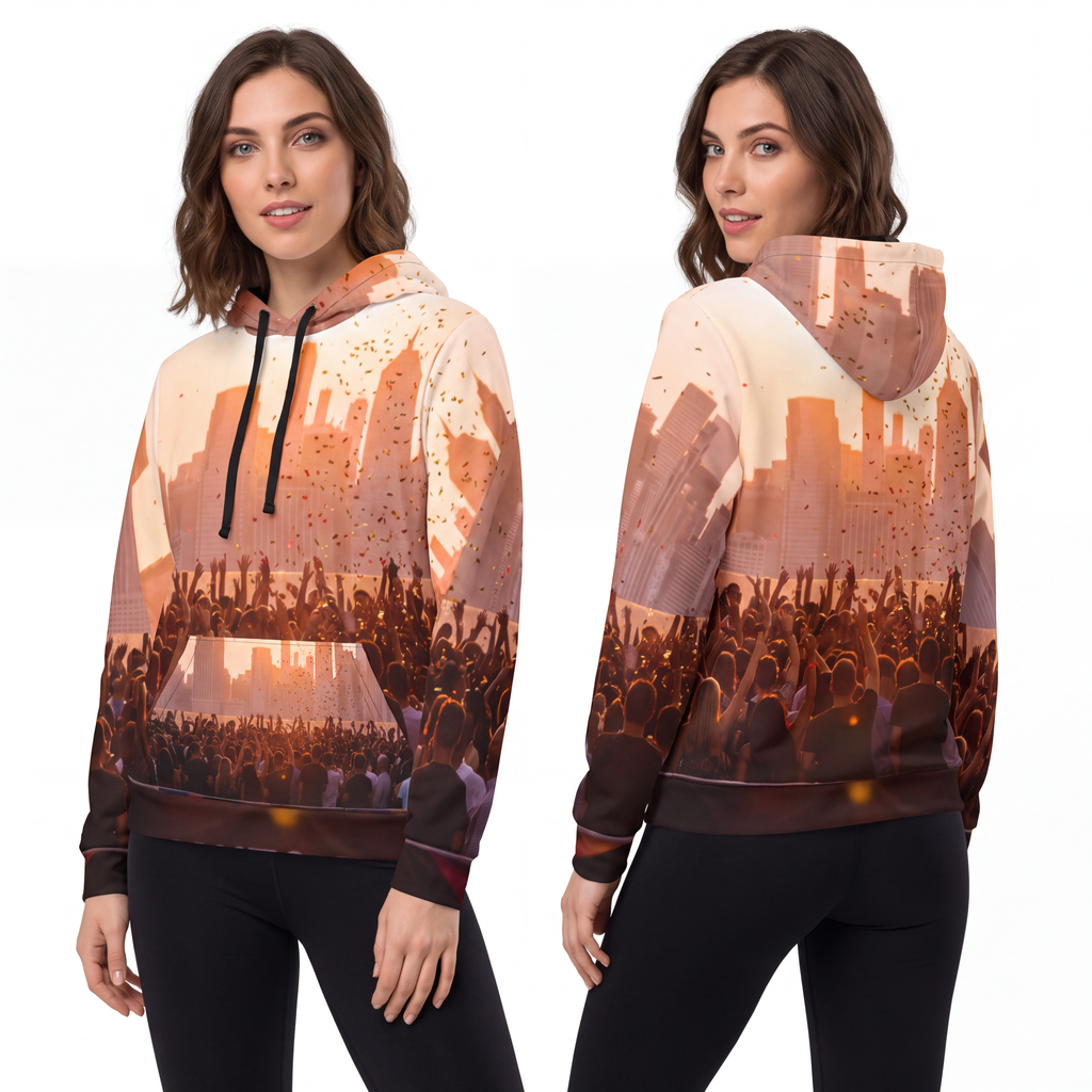 Athletic Hoodie - City Lights Festival | Echovira Gallery