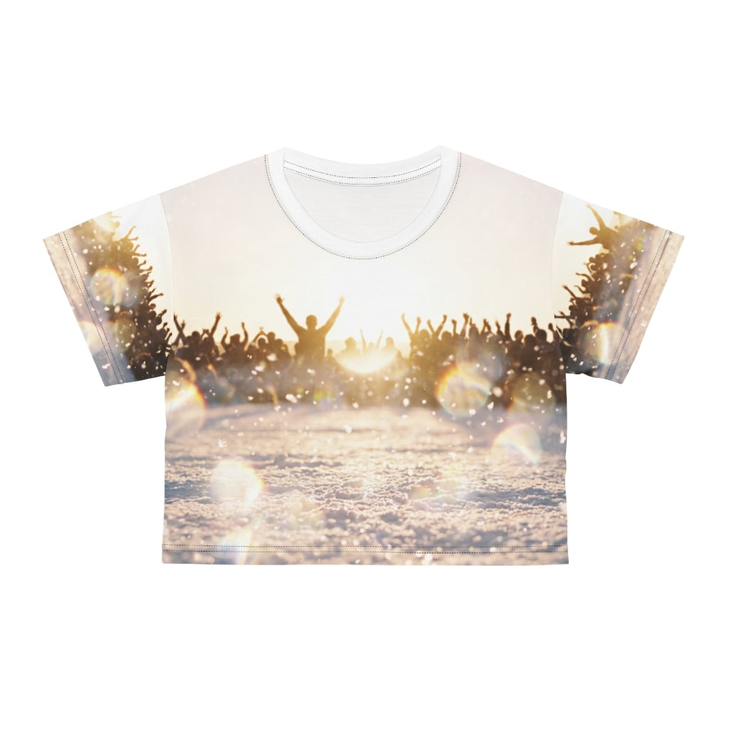 Golden Hour Crowd Celebration Crop Tee