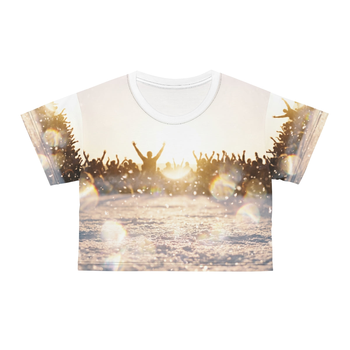 Golden Hour Crowd Celebration Crop Tee
