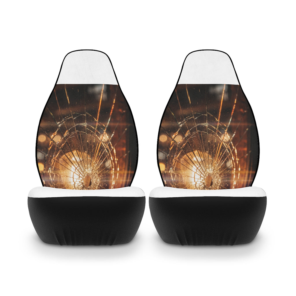Polyester Car Seat Covers - Fractured Amber Glass Wall Art...