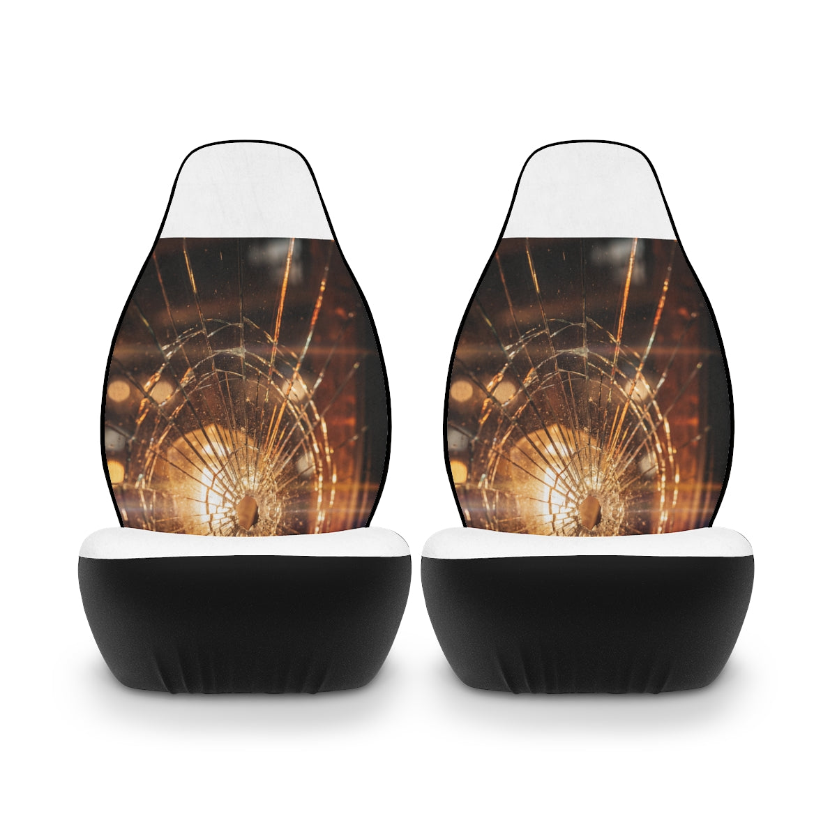 Polyester Car Seat Covers - Fractured Amber Glass Wall Art...