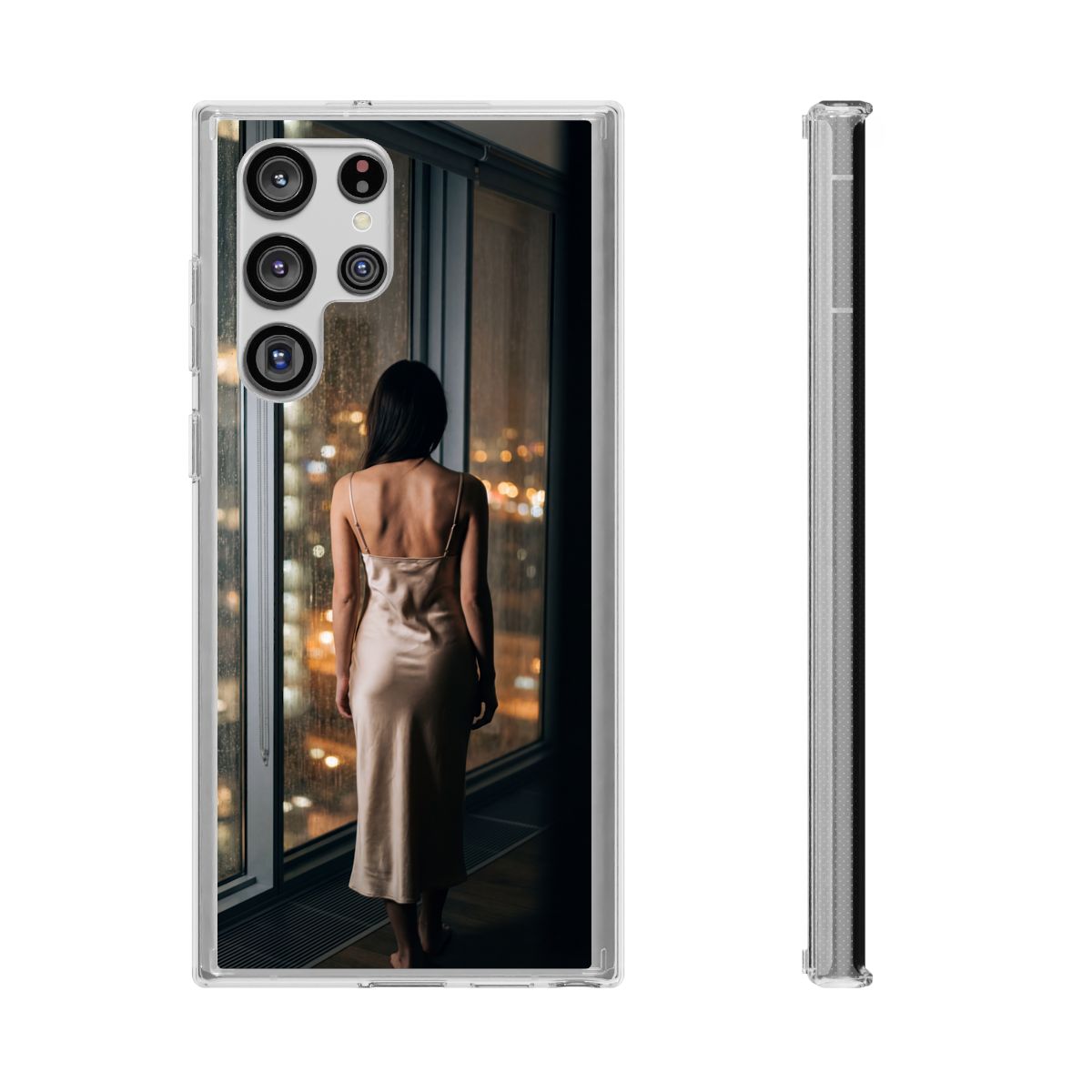 Clear Impact-Resistant Cases - Clear Phone Case - Rainy Mood...