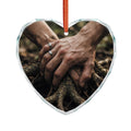 Forest Roots Hands Crystal Glass Ornament