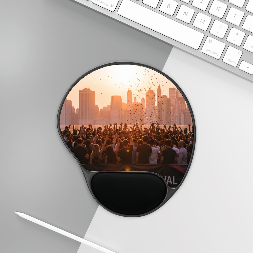 Mouse Pad (Wrist Rest) - City Lights | Echovira Gallery