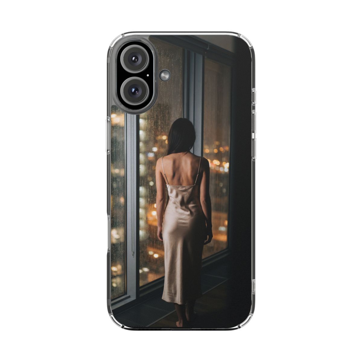 Clear Impact-Resistant Cases - Clear Phone Case - Rainy Mood...