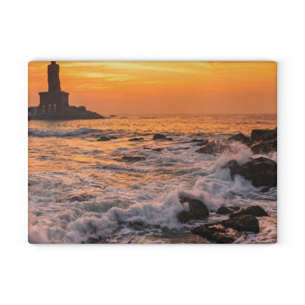 Glass Cutting Board - Ocean Sunrise