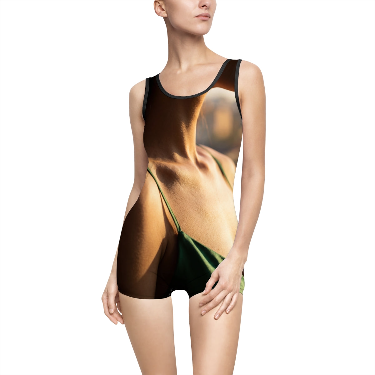 Women's Vintage Swimsuit - Emerald Elegance