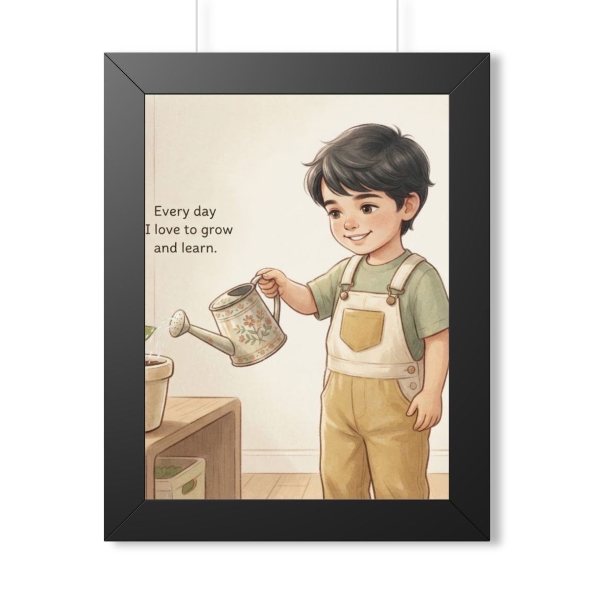 Framed Vertical Poster - Daily Growth Art — Black (11×14......