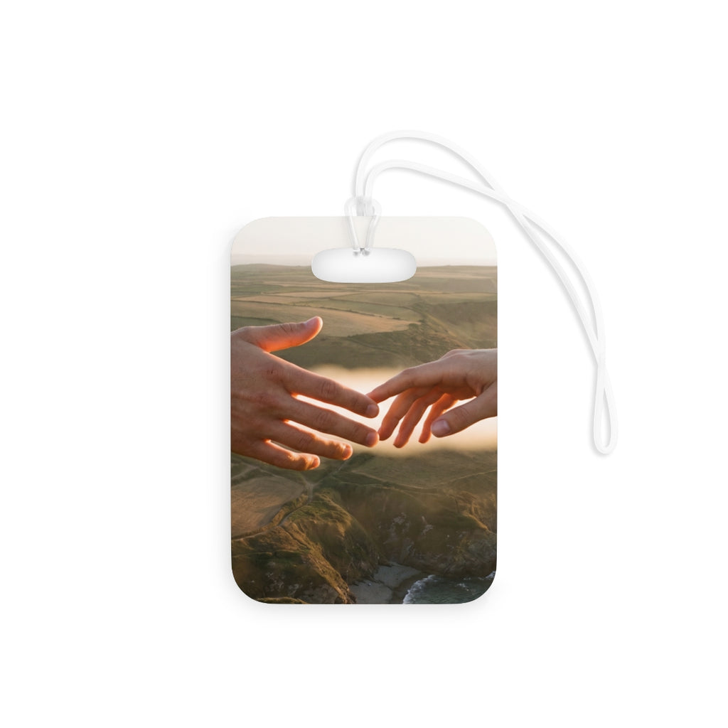 Luggage Tags - The Infinite Touch | Ethereal Coastal Art |...