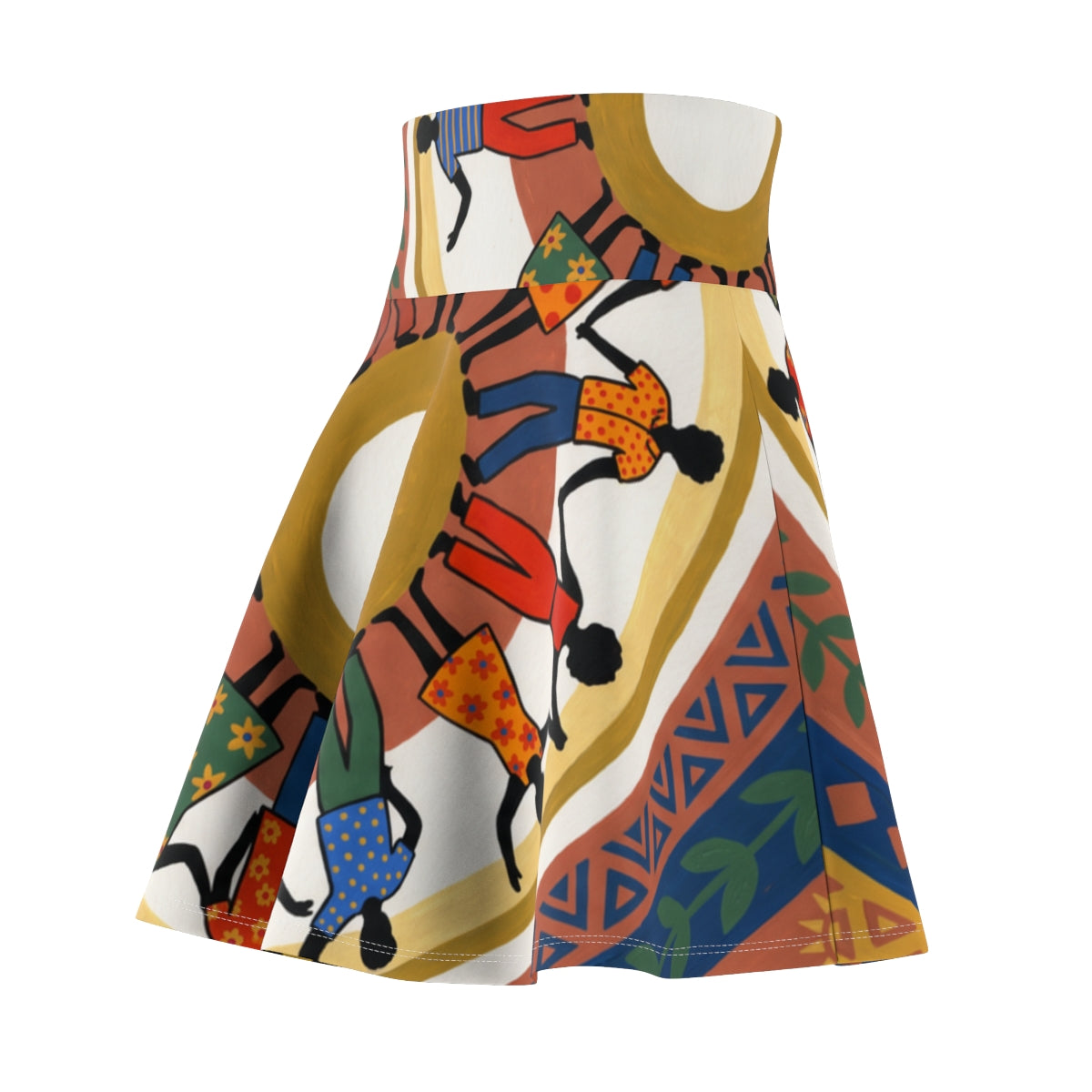 Women's Skater Skirt - Unity Mandala Folk Art | Echovira...