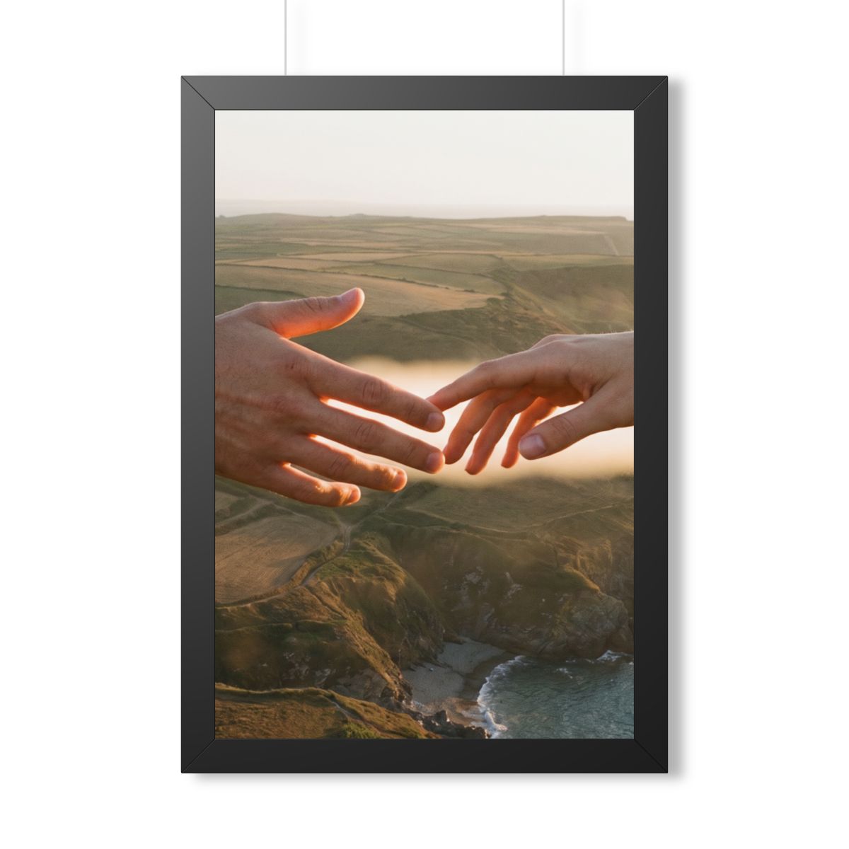 Framed Vertical Poster - The Infinite Touch | Ethereal... |...