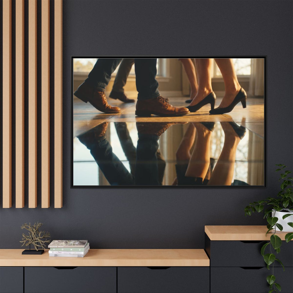 Matte Canvas, Framed - Golden Hour Reflections Cinematic Art...
