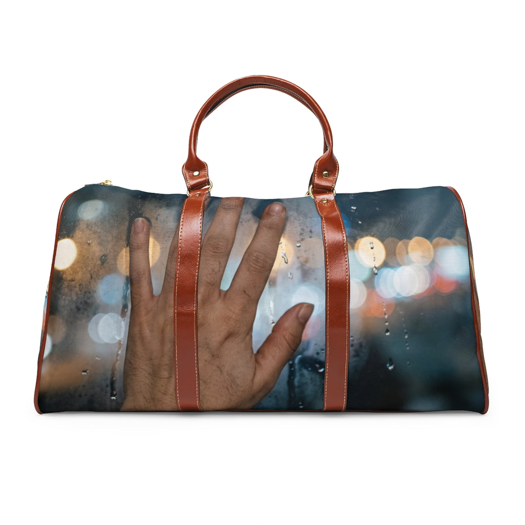 Waterproof Travel Bag with Rainy City Window Art